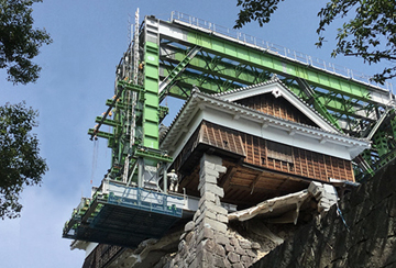 熊本城飯田丸五階櫓倒壊防止工事