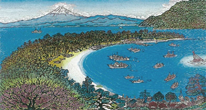 西伊豆戸田港「御浜岬と富士」